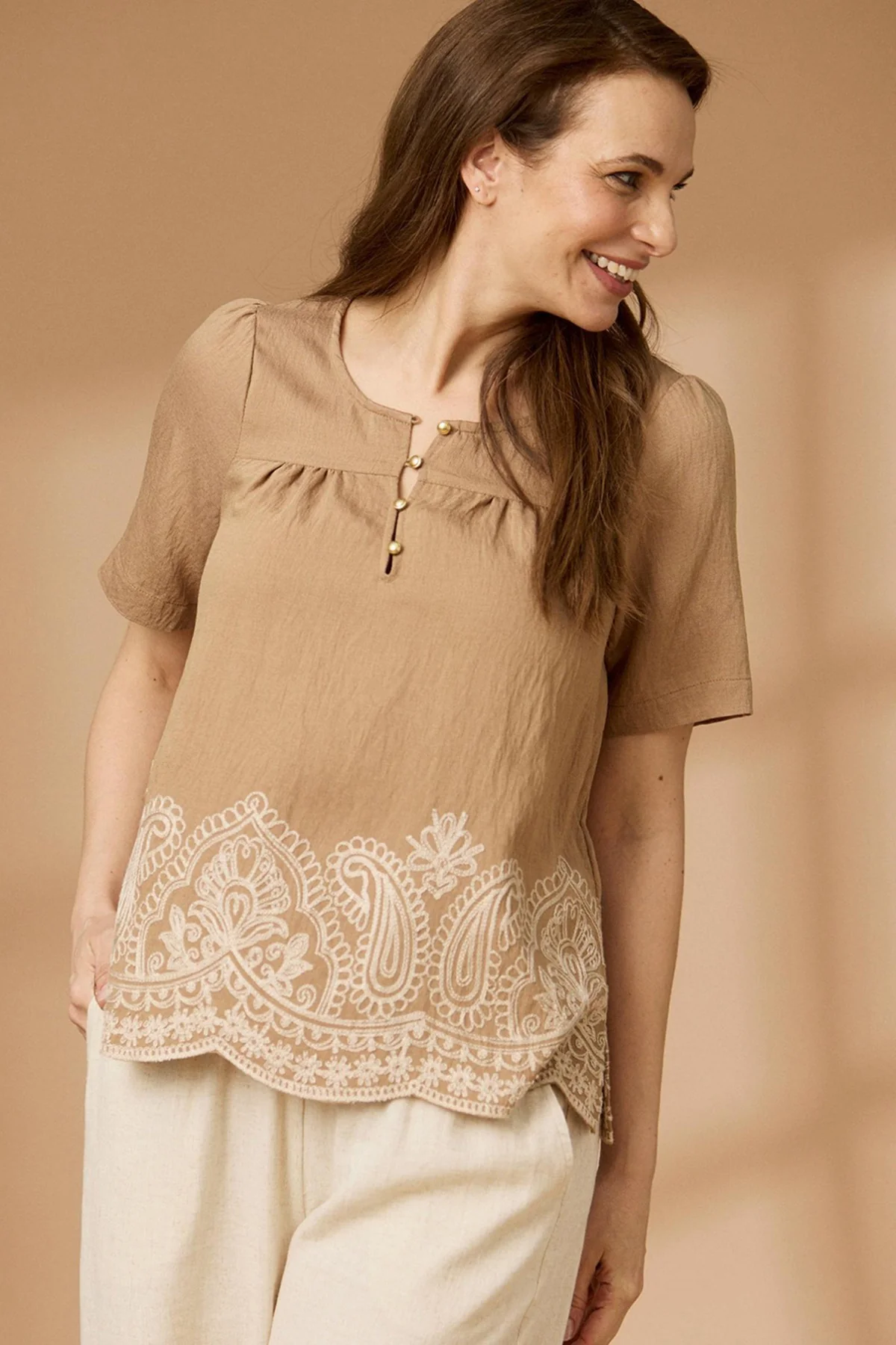 Agnes - Bluse med bølgekant - Image 4