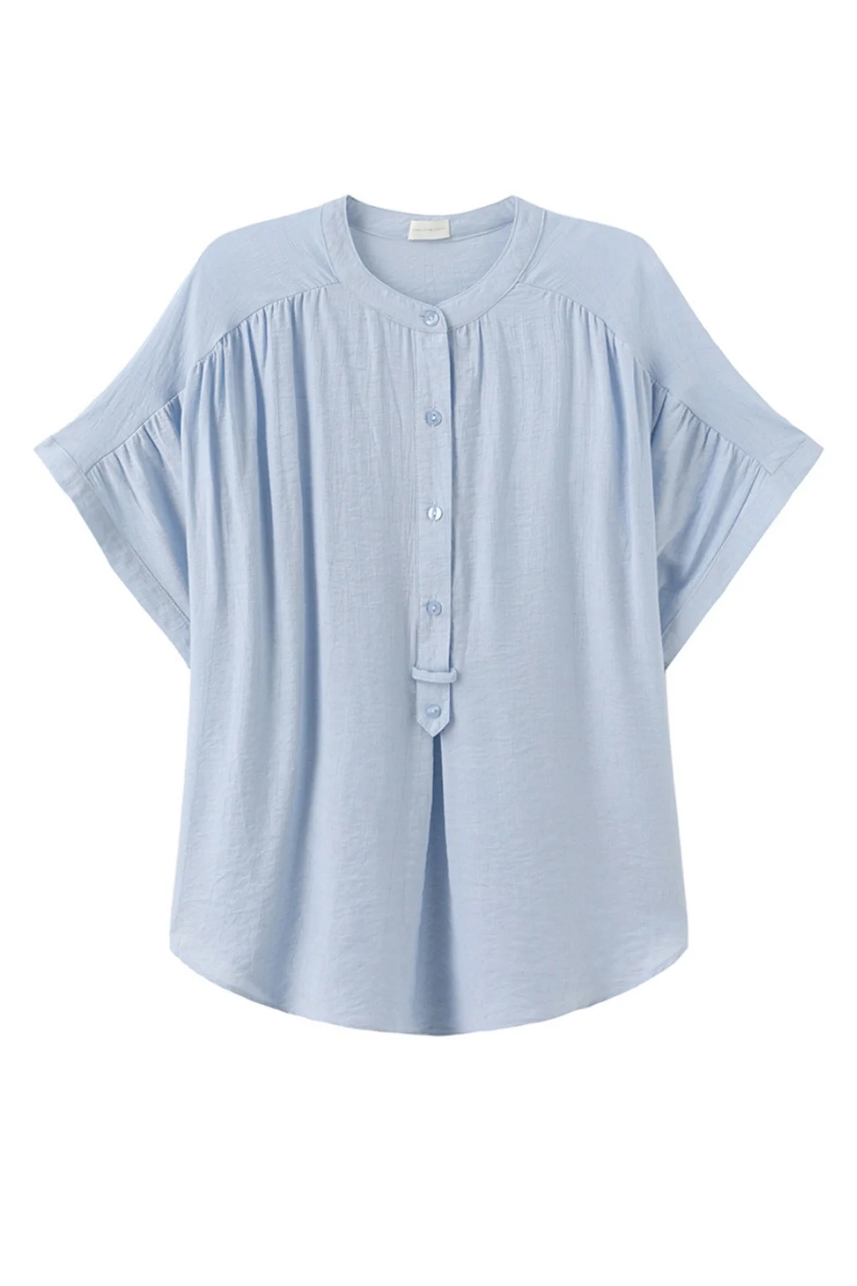 Alfrieda - Kortærmet bluse med knapper