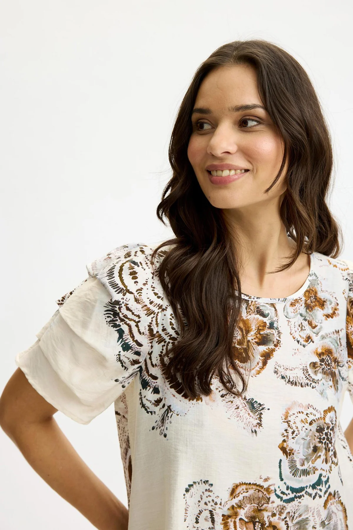 Amelia - Kortærmet bluse med print - Image 3