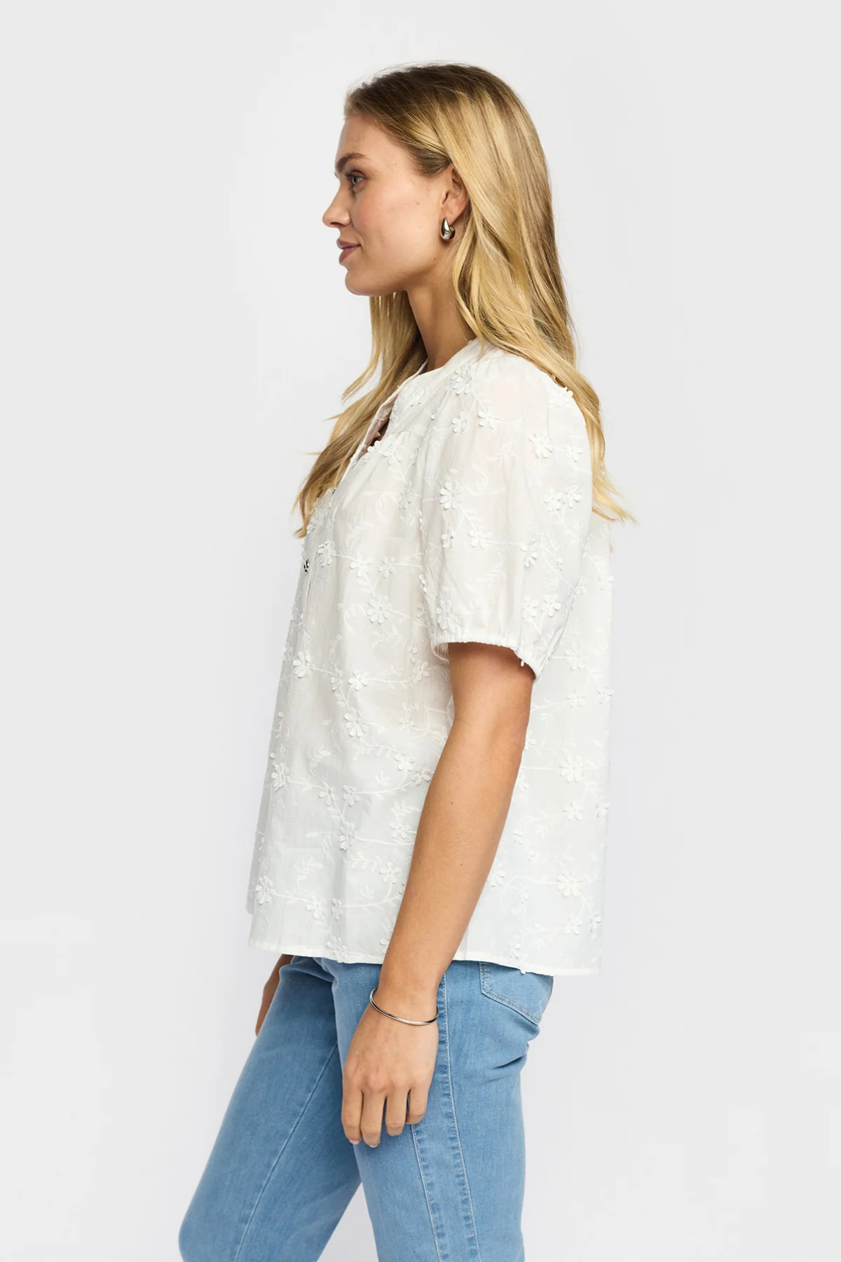 CANA - Kortærmet bluse med knapper - Image 2
