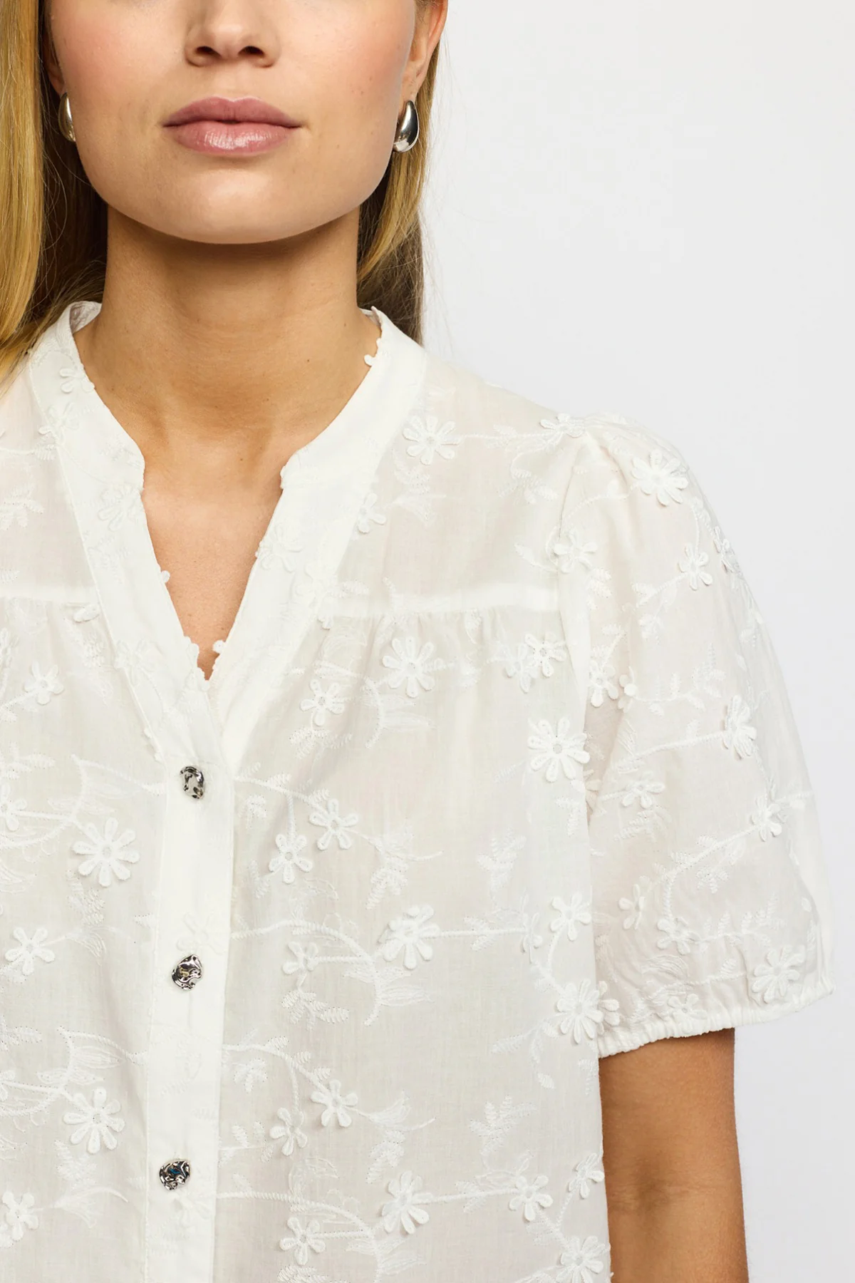 CANA - Kortærmet bluse med knapper - Image 4
