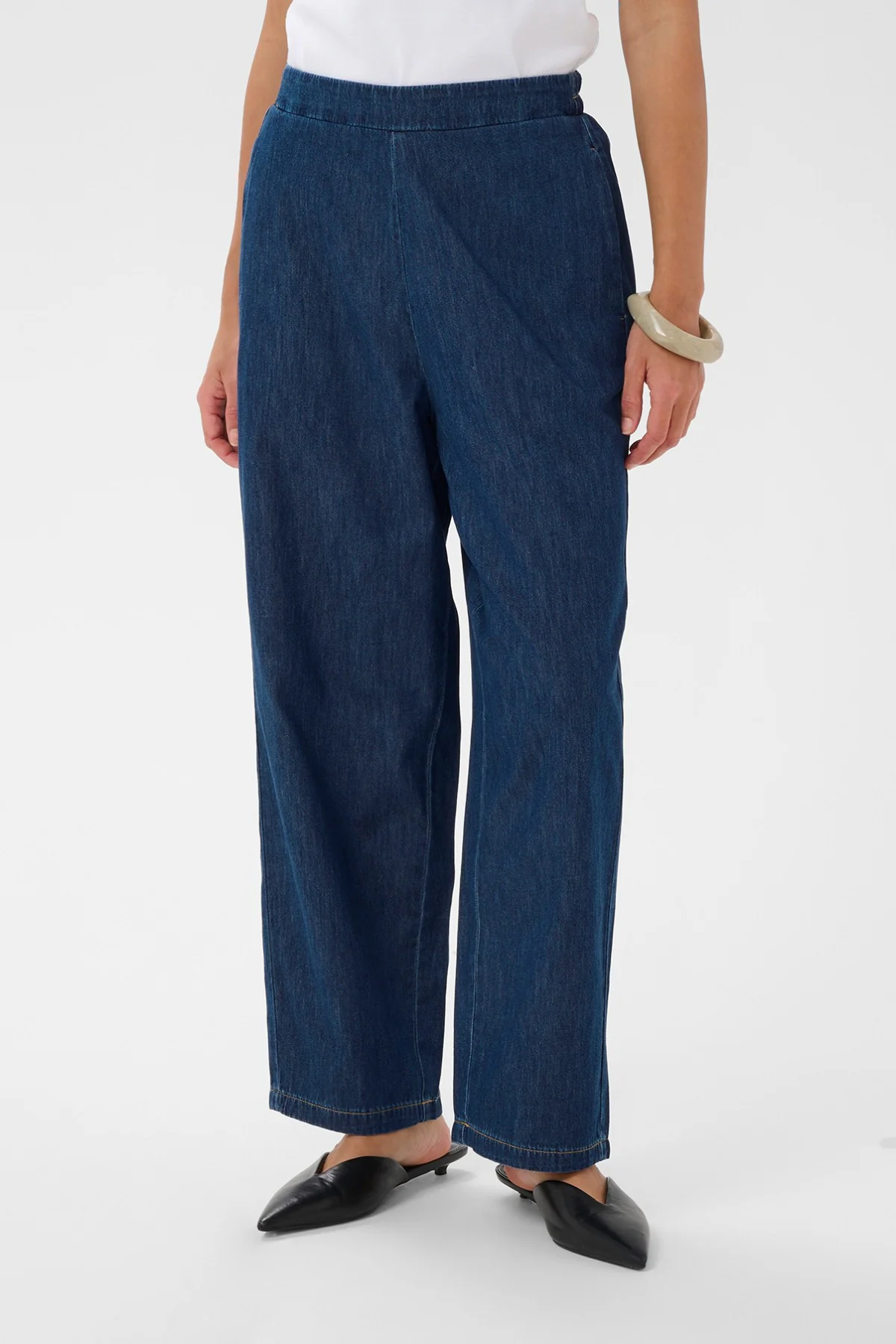 CUlava Arpa - Denim bukser med elastisk talje