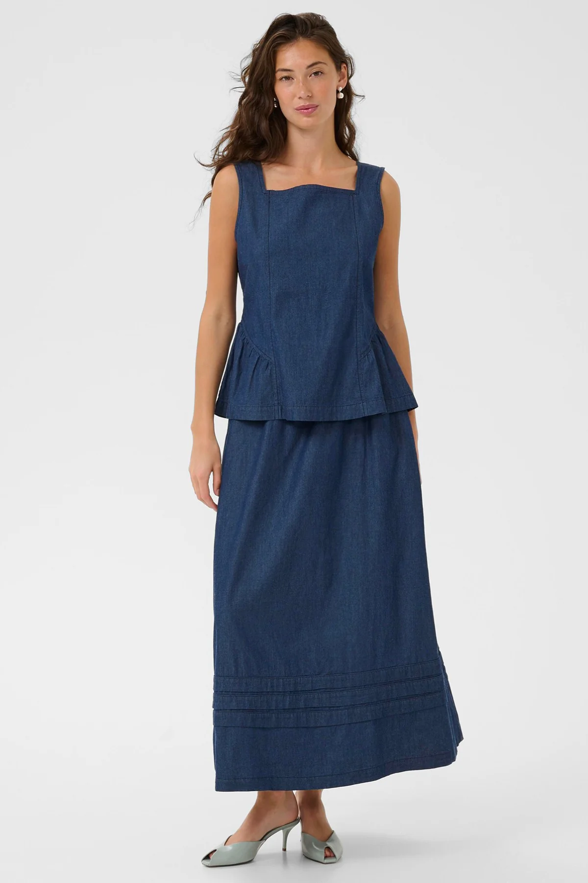 CUmone Michelle - Denim top med peplum - Image 4