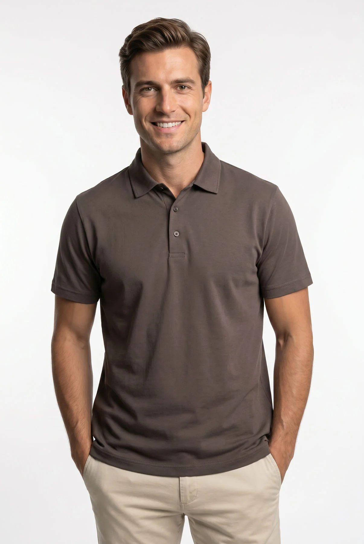 Degn - Kortærmet polo t-shirt med stræk - Image 9