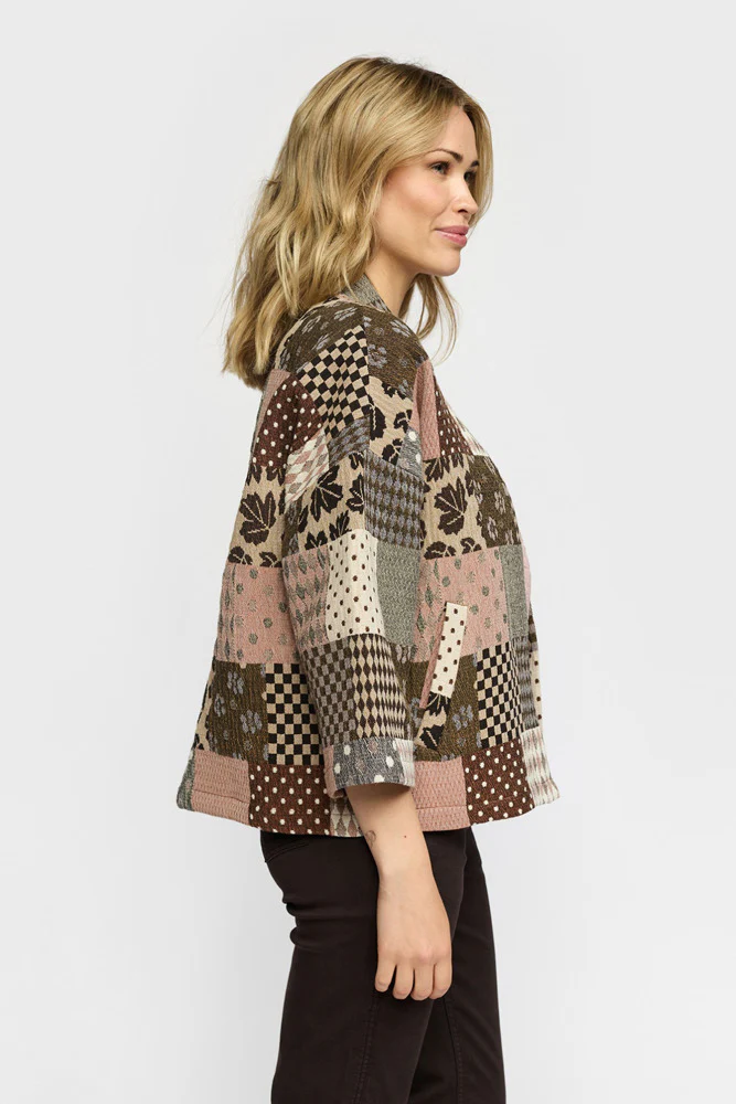 DITTE - Kort jakke med patchwork mønster - Image 2