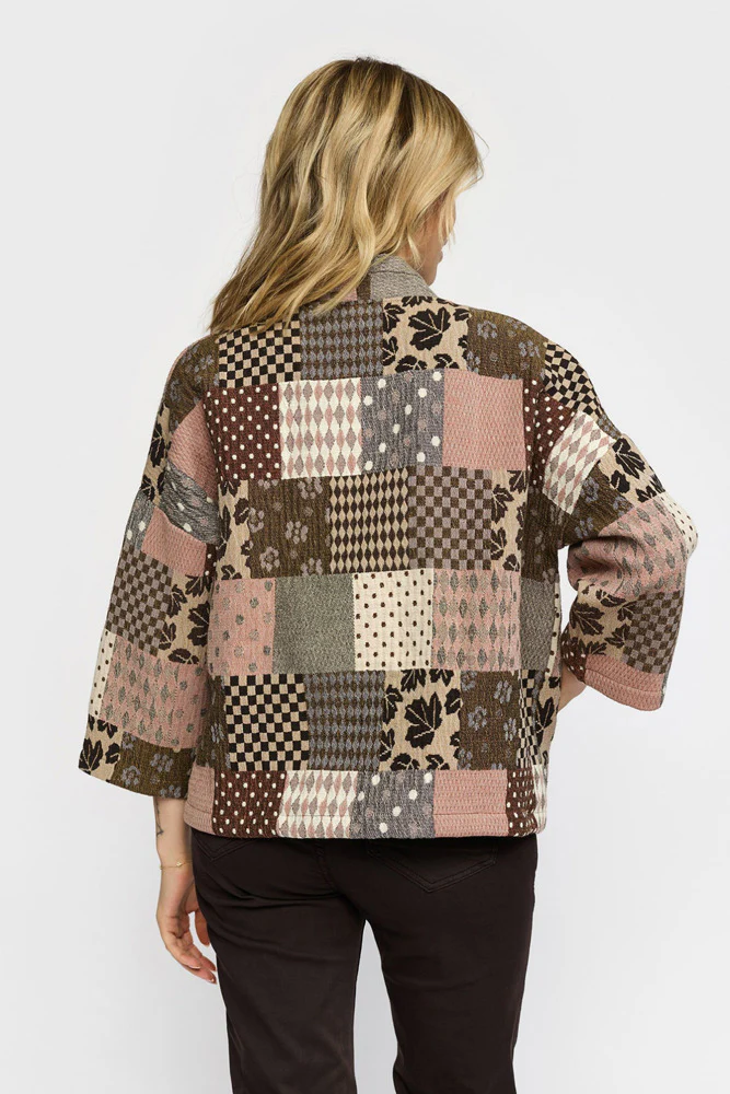 DITTE - Kort jakke med patchwork mønster - Image 3