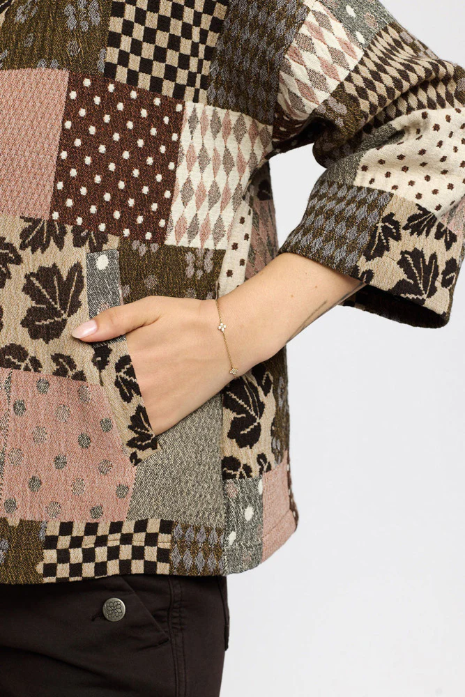 DITTE - Kort jakke med patchwork mønster - Image 4
