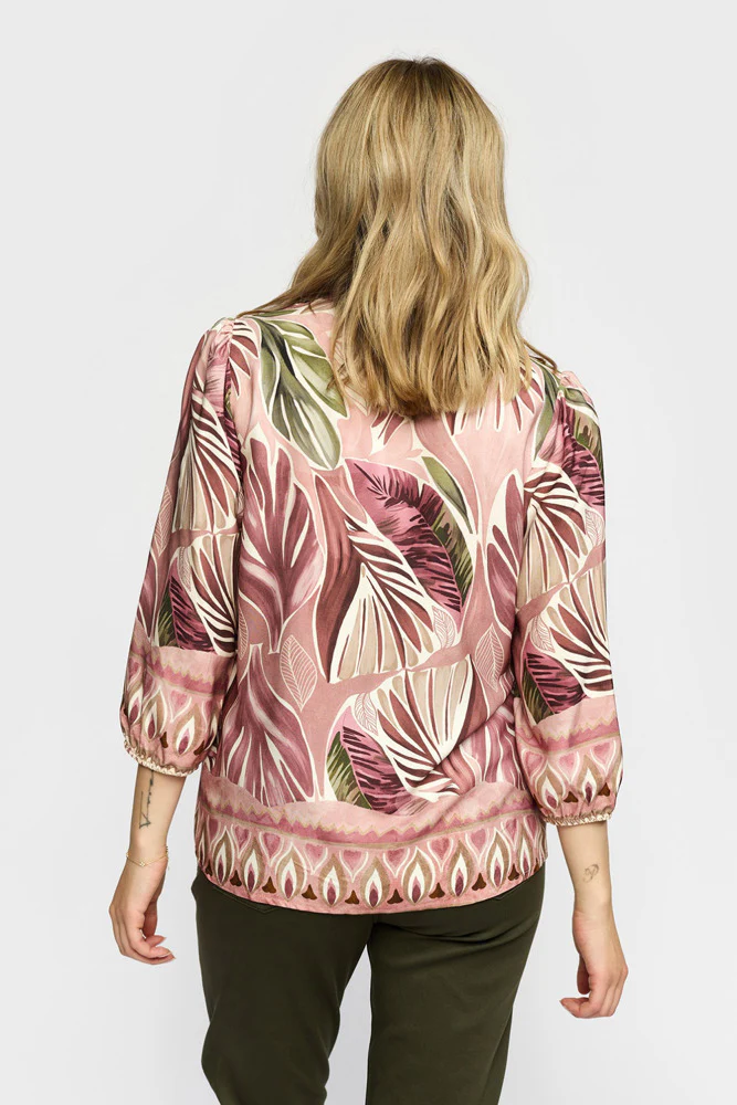 ELLEN - Mønstret bluse med trekvartærmer - Image 3
