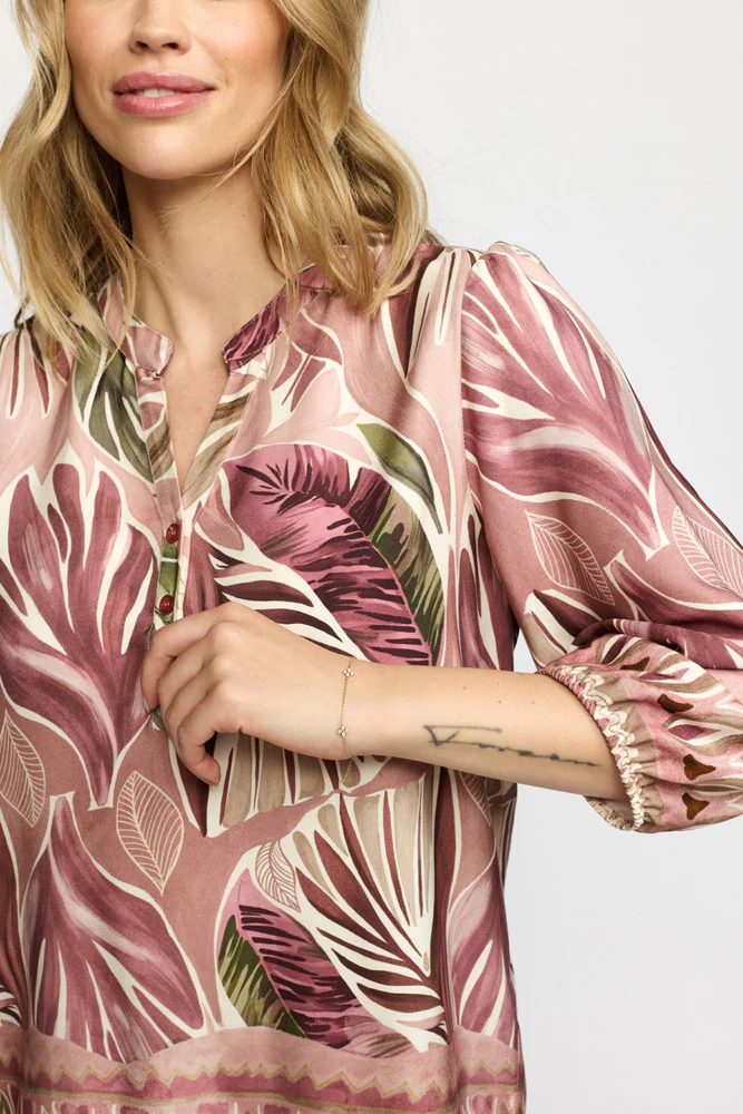 ELLEN - Mønstret bluse med trekvartærmer - Image 4