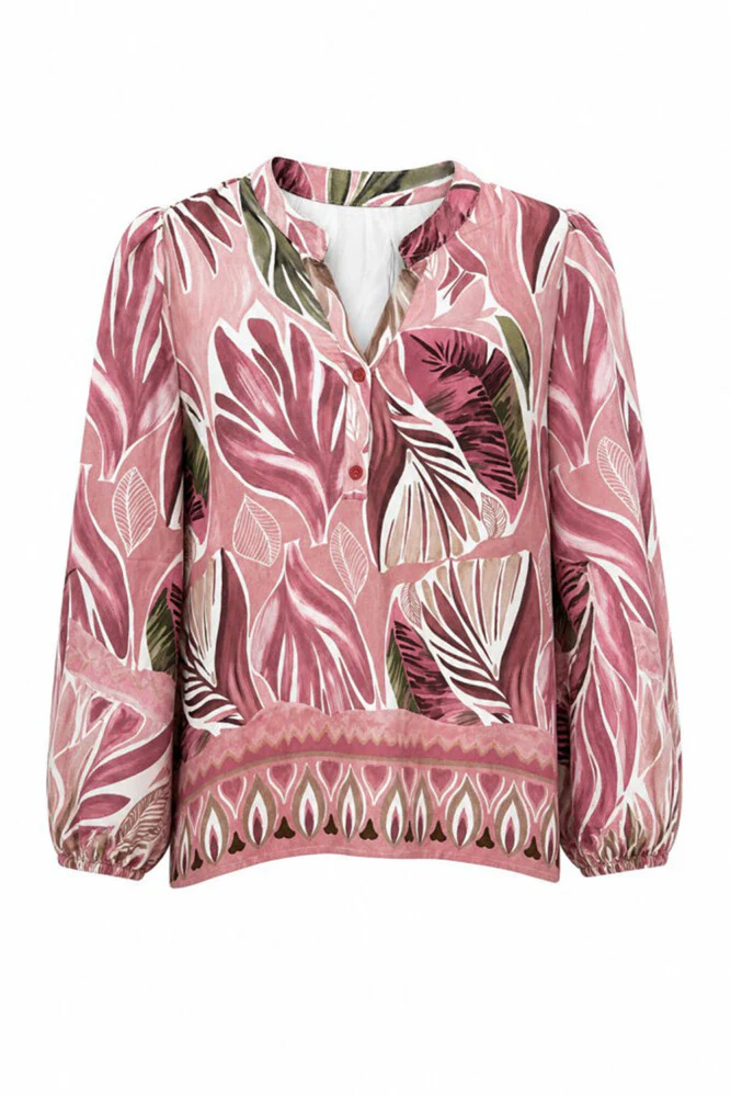 ELLEN - Mønstret bluse med trekvartærmer - Image 6