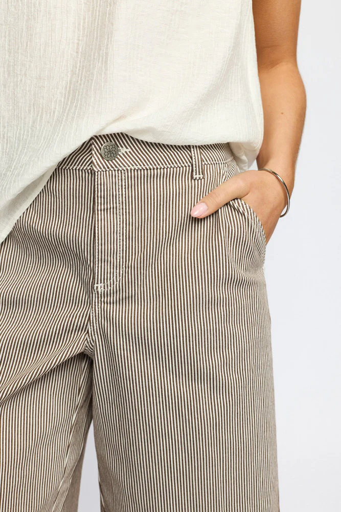 FIONA - Løse bermudashorts med stribet mønster - Image 4
