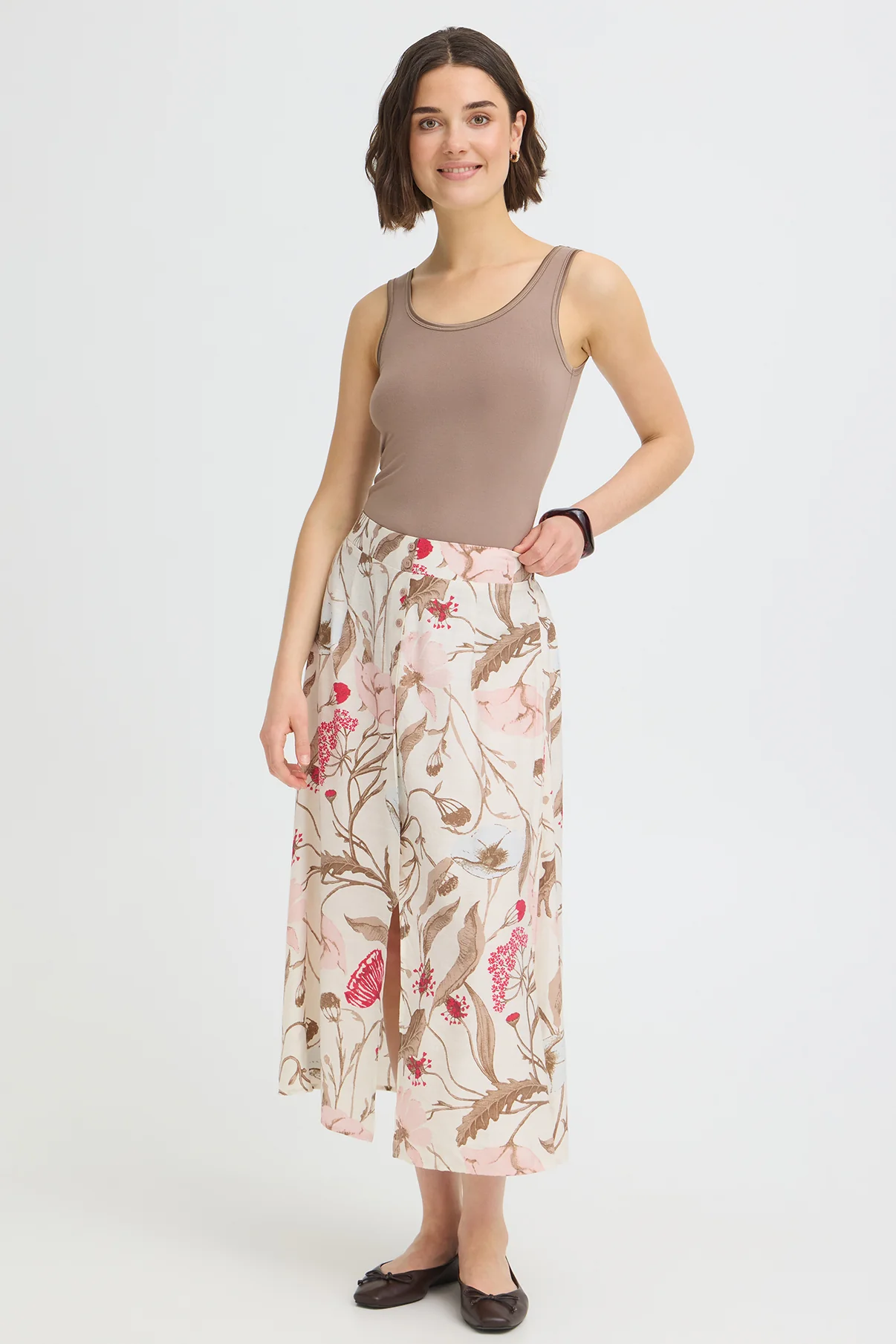 FRARIANA SK 2 - Lang blomster nederdel med slids - Image 2