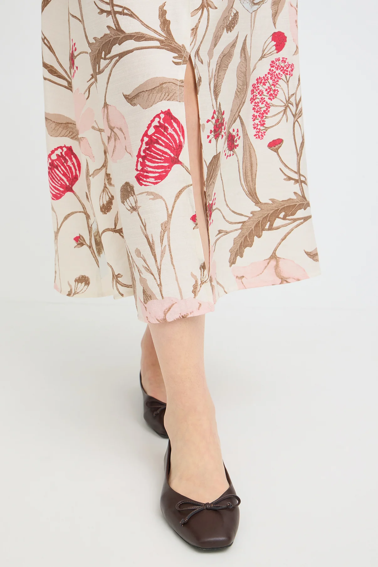 FRARIANA SK 2 - Lang blomster nederdel med slids - Image 5