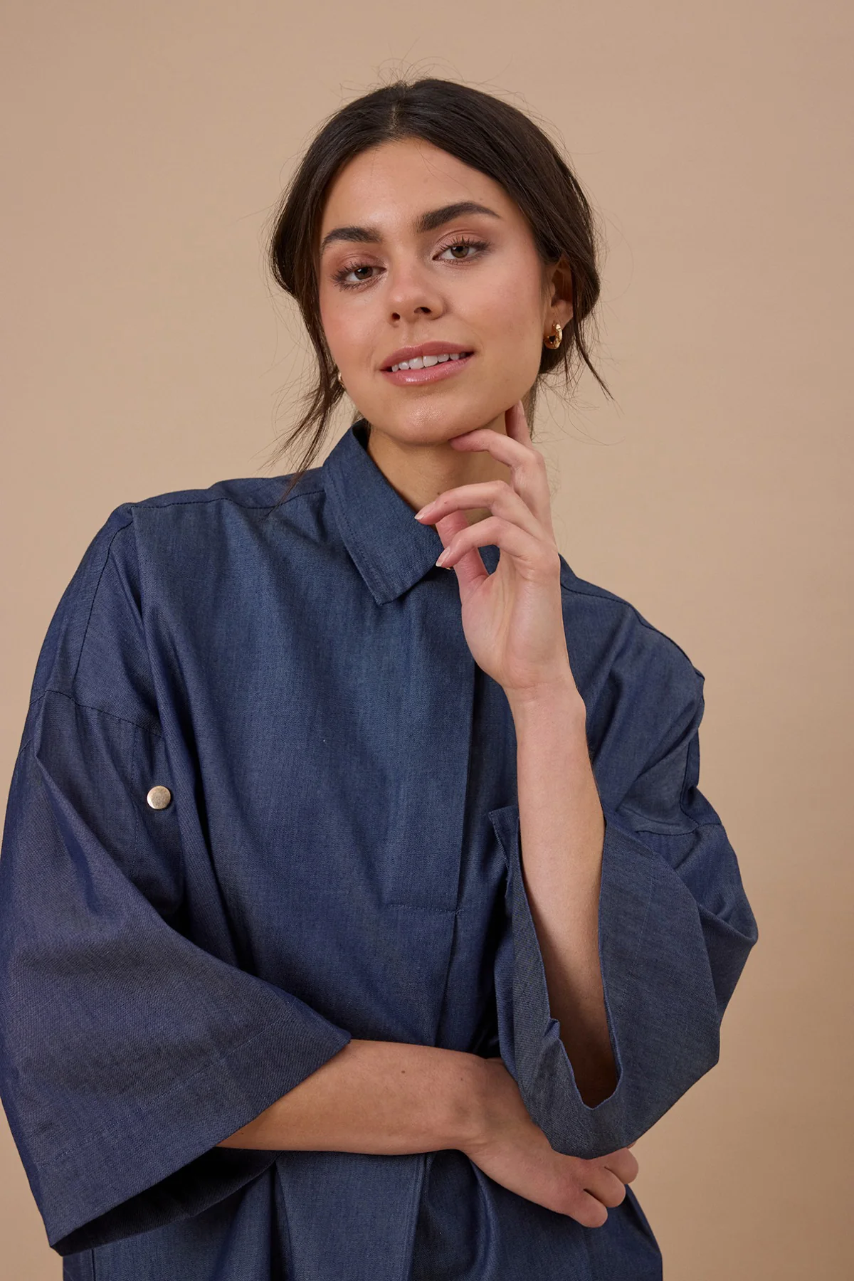 FRFIRANA SH 1 - Skjortebluse med trekvartærmer i denimlook - Image 7