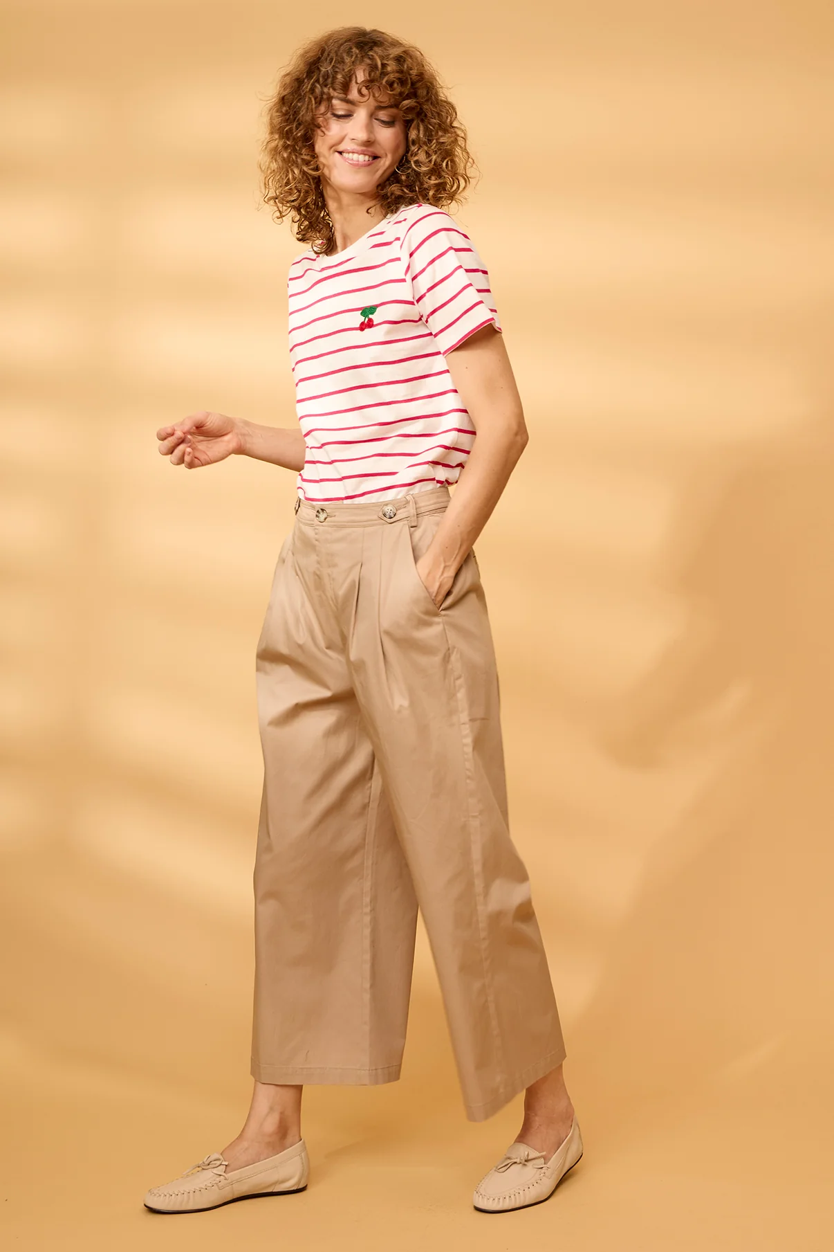 FRTIANA - Stribet t-shirt med broderet detalje - Image 15