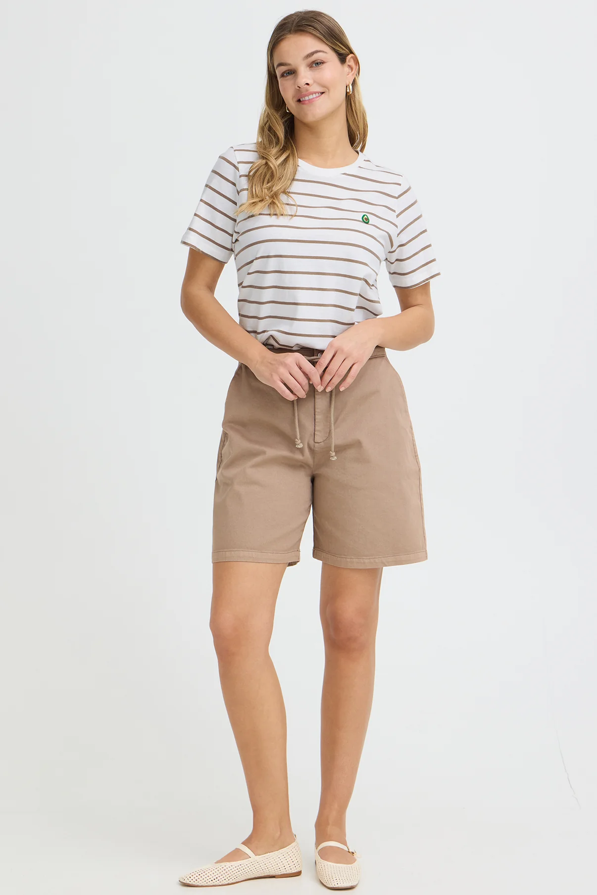 FRTIANA - Stribet t-shirt med broderet detalje - Image 5