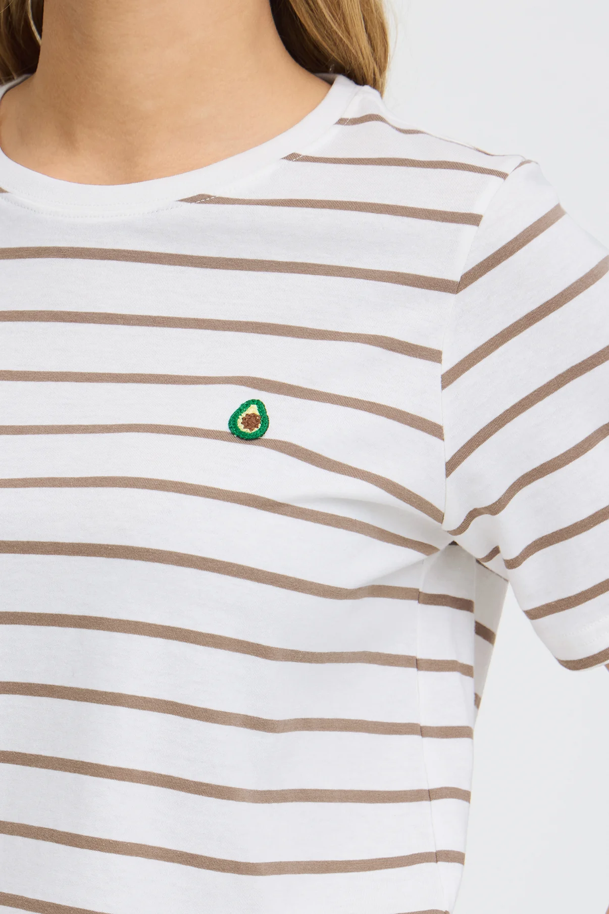 FRTIANA - Stribet t-shirt med broderet detalje - Image 8