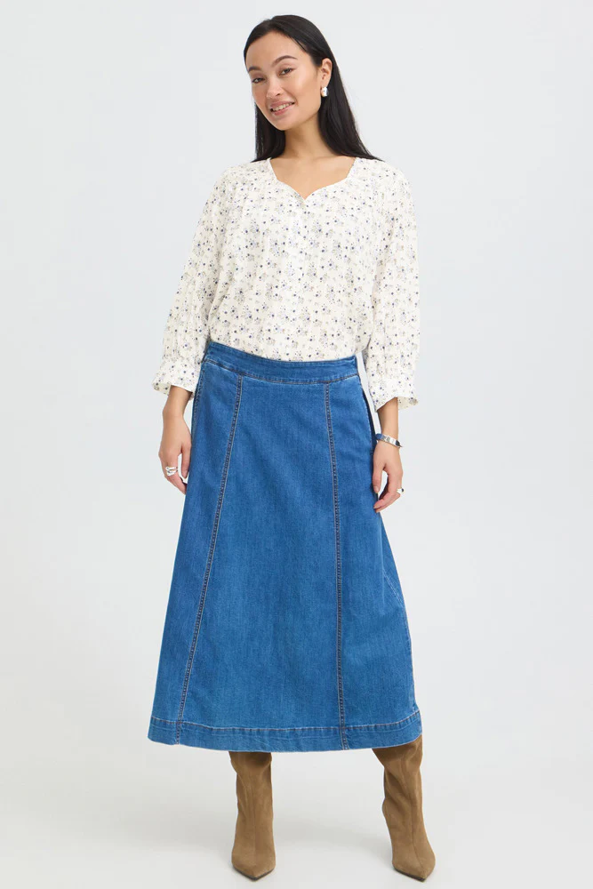 FREASA SH 1 - Blomstret bluse med fine detaljer - Image 2