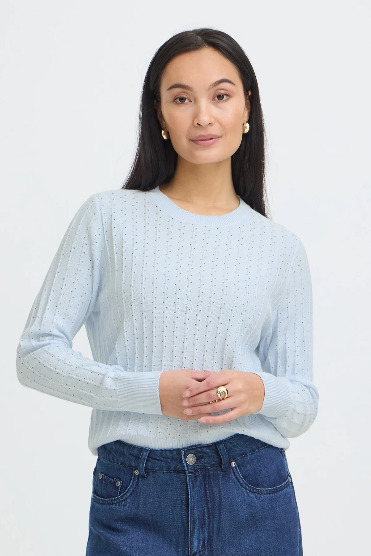 FRVANESSA PU 1 - Strik med riflet struktur