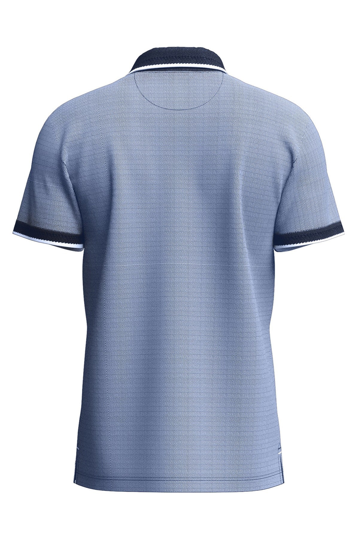 Polo T-shirt med struktur og kontrastdetaljer - Image 10