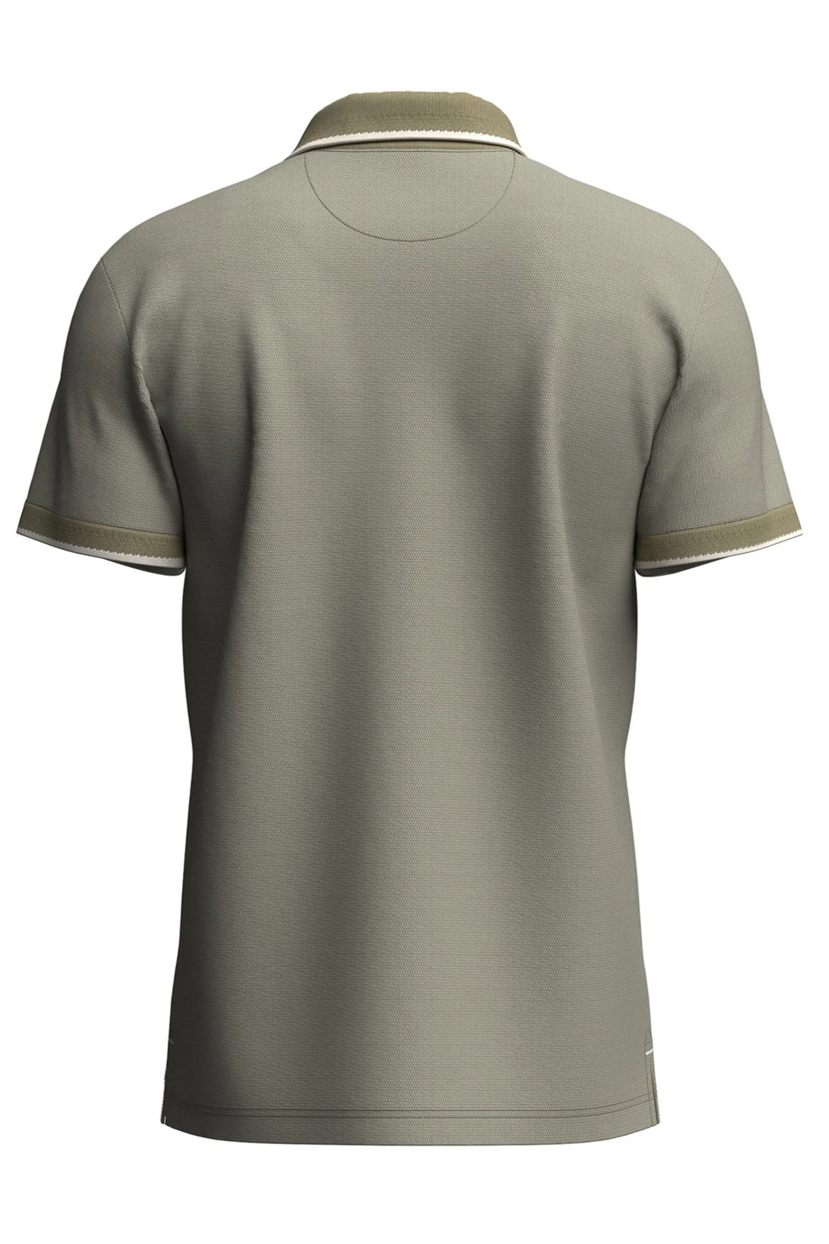 Polo T-shirt med struktur og kontrastdetaljer - Image 2