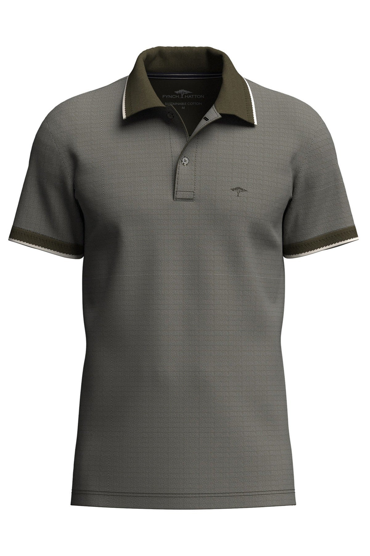 Polo T-shirt med struktur og kontrastdetaljer - Image 5