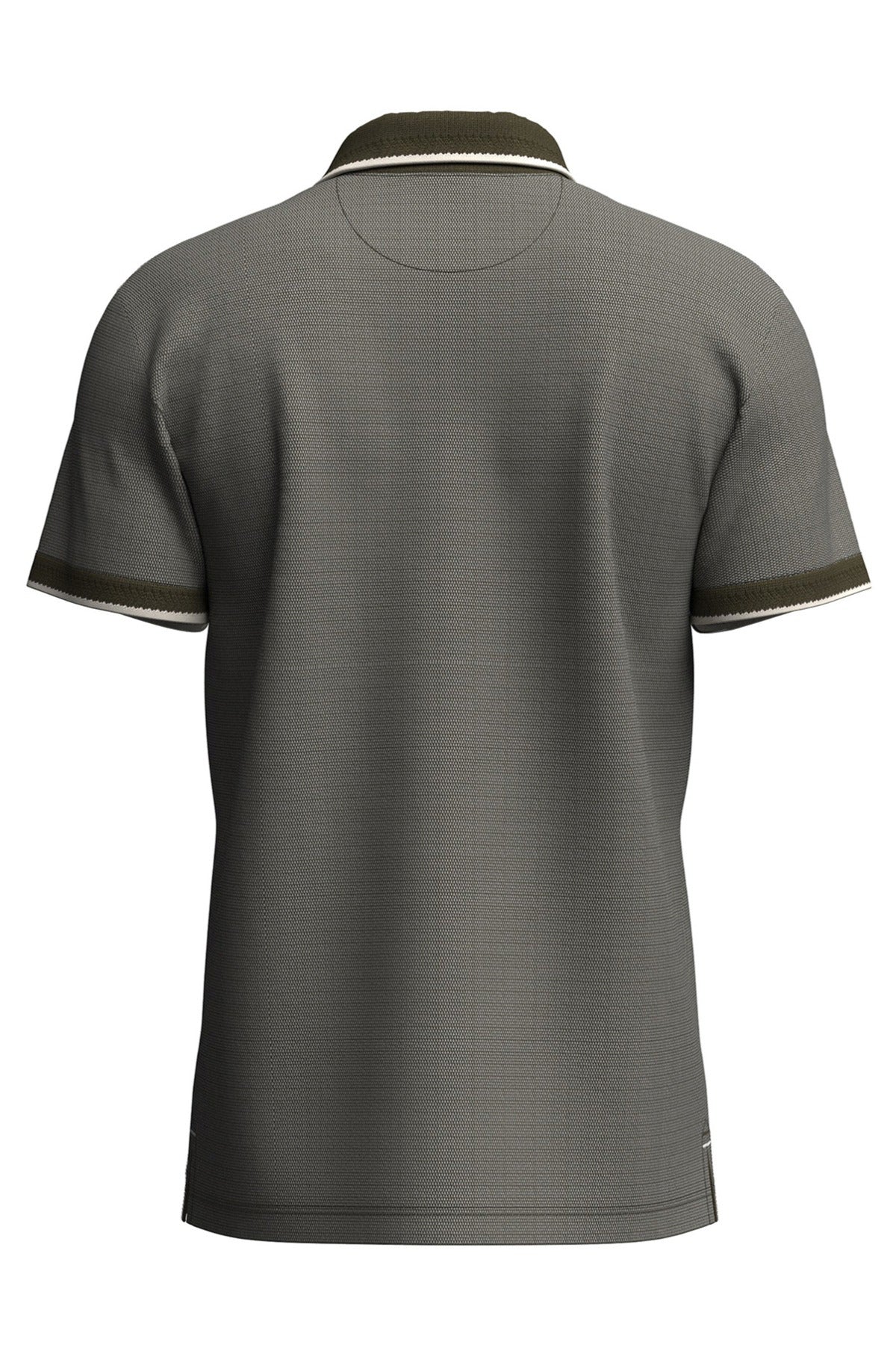 Polo T-shirt med struktur og kontrastdetaljer - Image 6