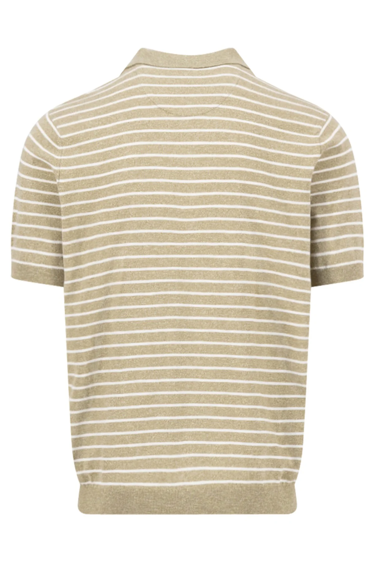 Stribet polo t-shirt i hørkvalitet - Image 2