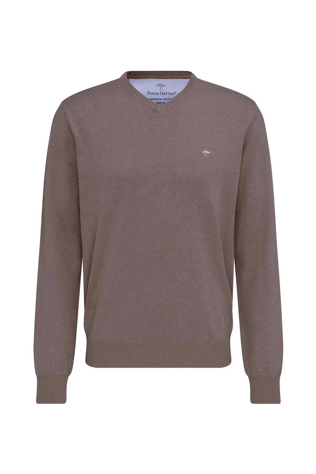 Pullover med V-hals og ribkant - Image 10