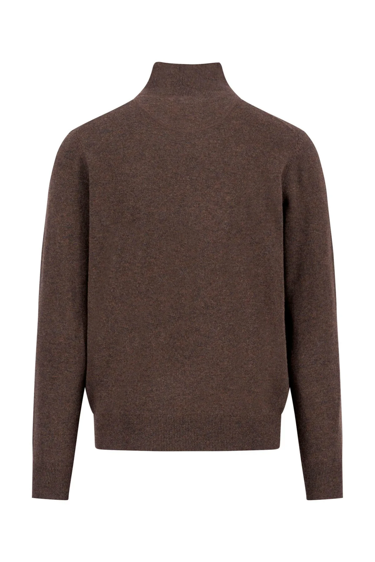 Pullover i uld og kashmir-blanding med half zip og høj krave - Image 4