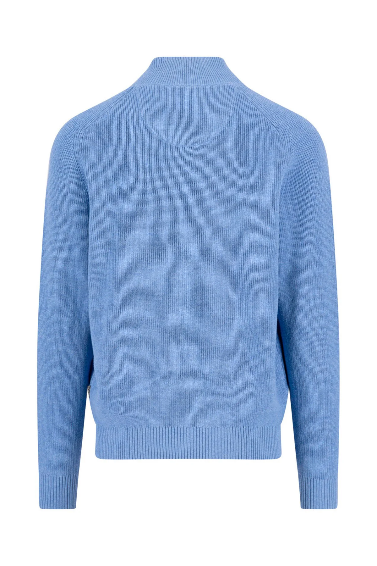 Klassisk strik i ribstruktur med half zip - Image 2
