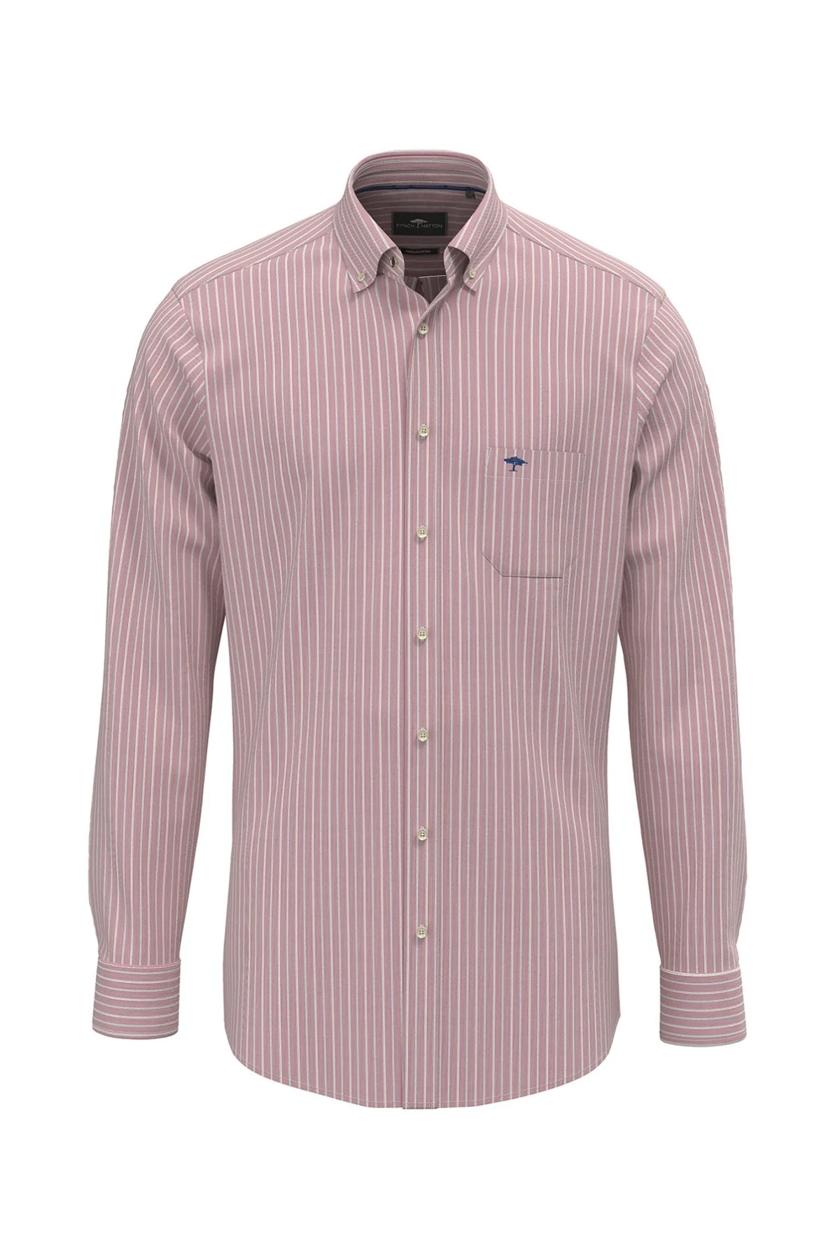 Ternet skjorte med brystlomme og button down-krave