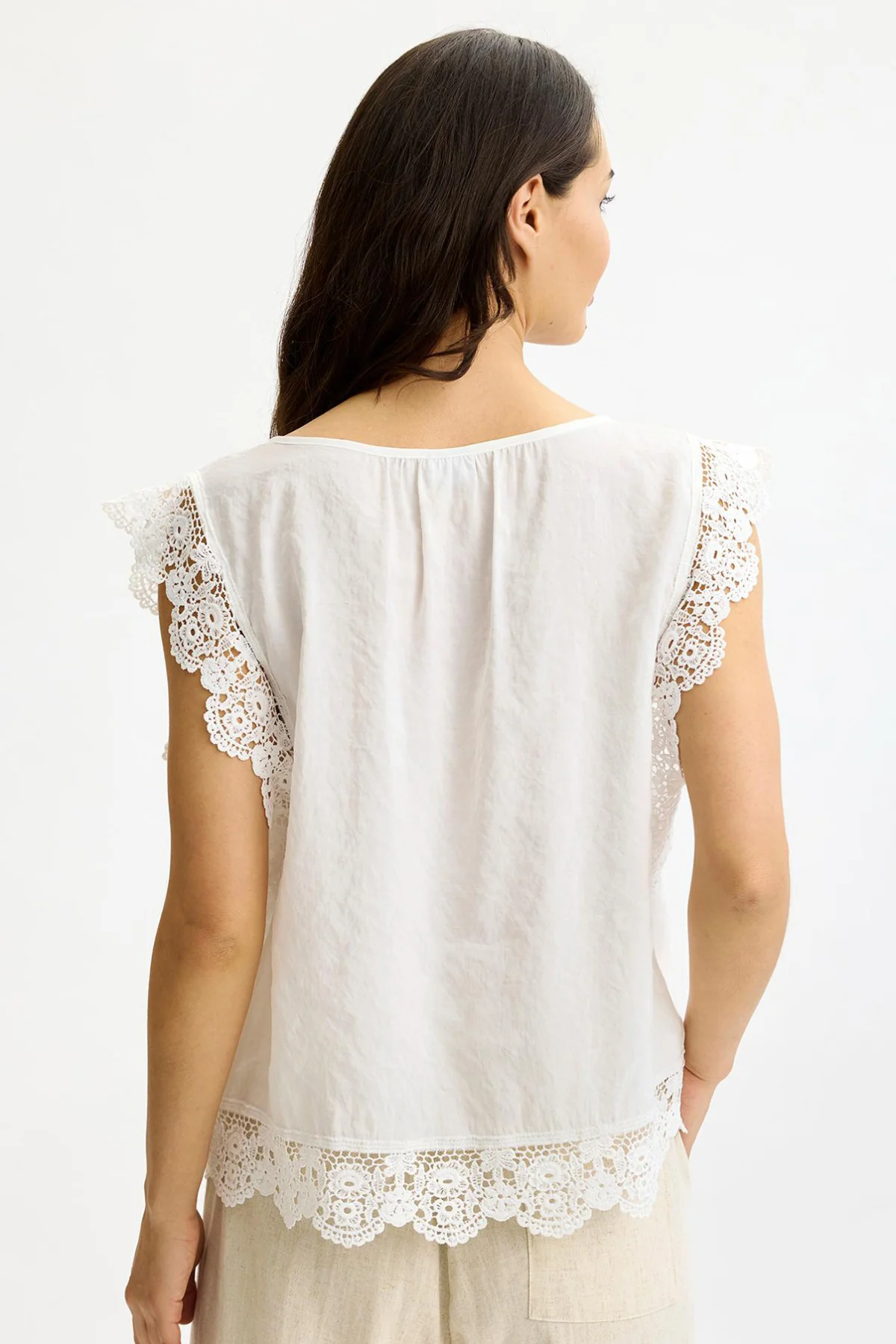 Grace - Top med blondekant - Image 2