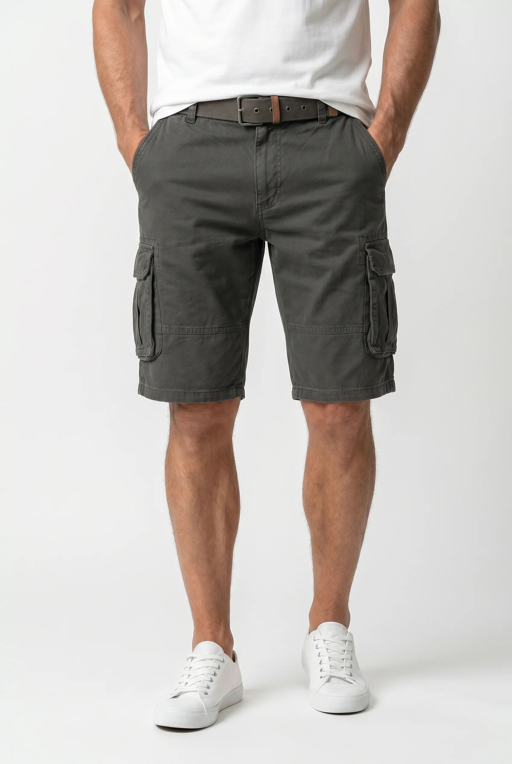 INMonroe - Cargo shorts med bælte og sidelommer - Image 4