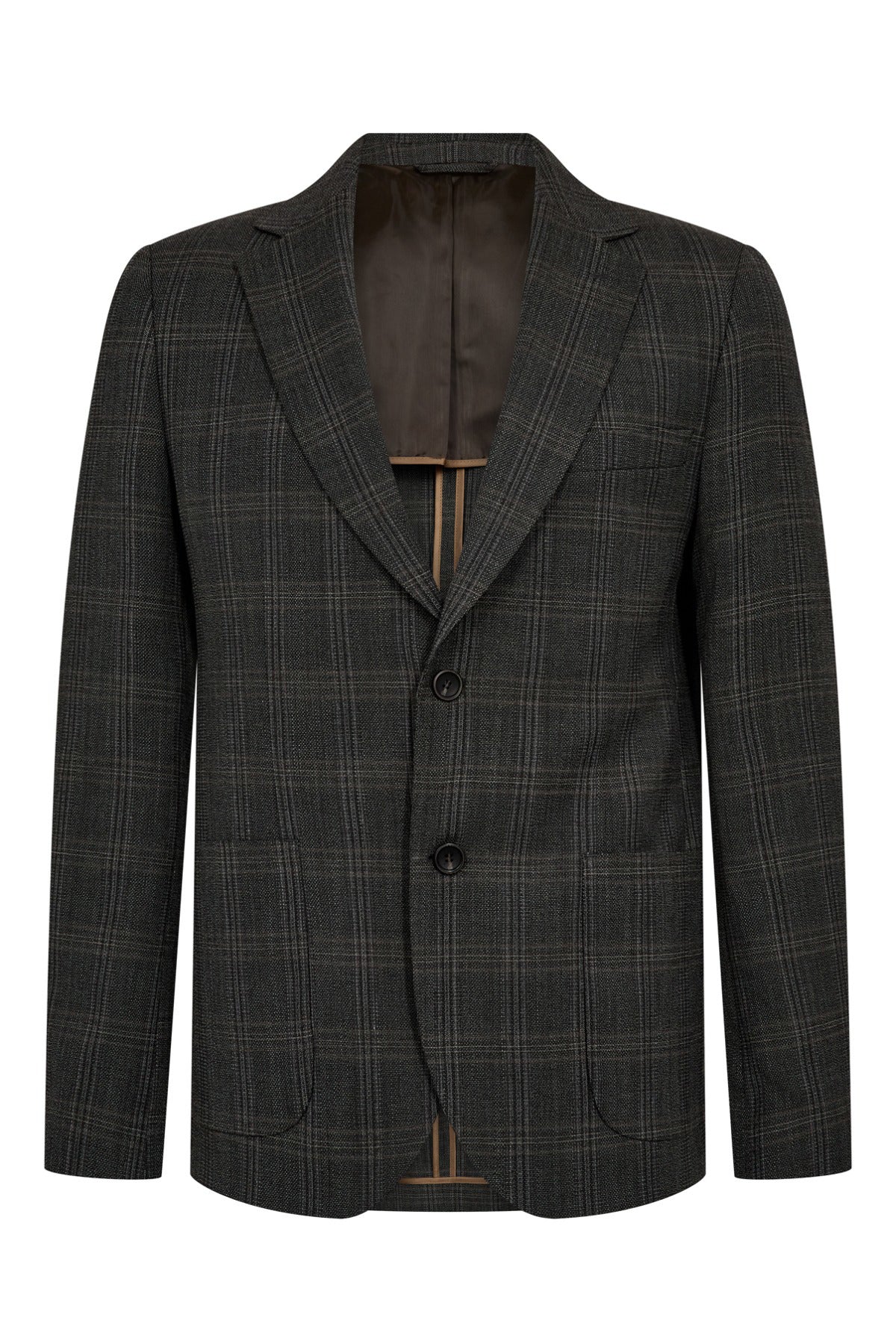 Oskar - Klassisk uldblazer i ternet design - Image 2