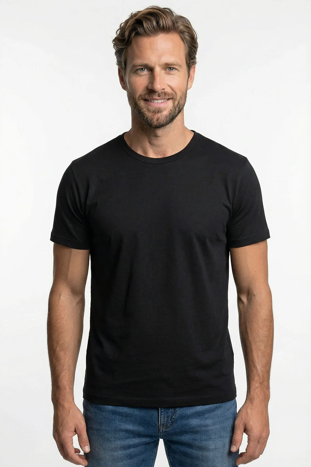 Sam - Basic T-shirt i tætstrikket kvalitet - Image 13