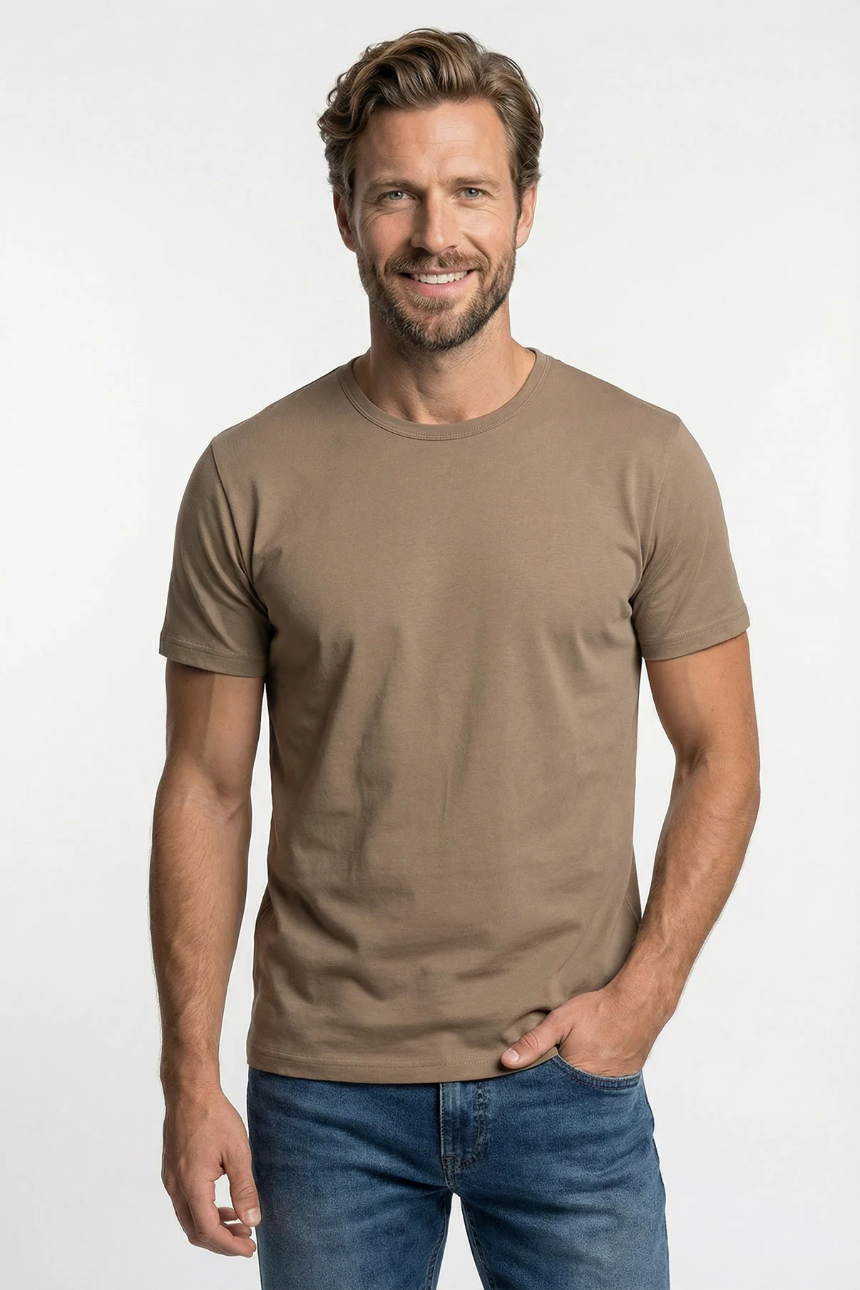 Sam - Basic T-shirt i tætstrikket kvalitet - Image 21