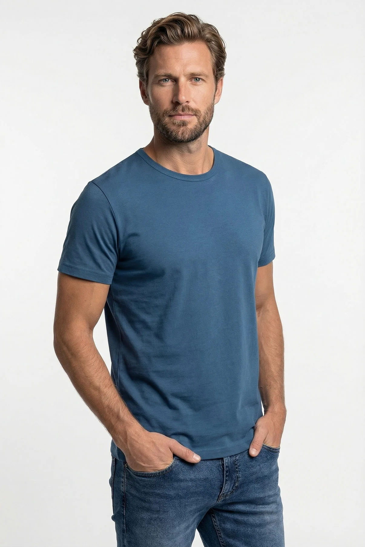 Sam - Basic T-shirt i tætstrikket kvalitet - Image 25