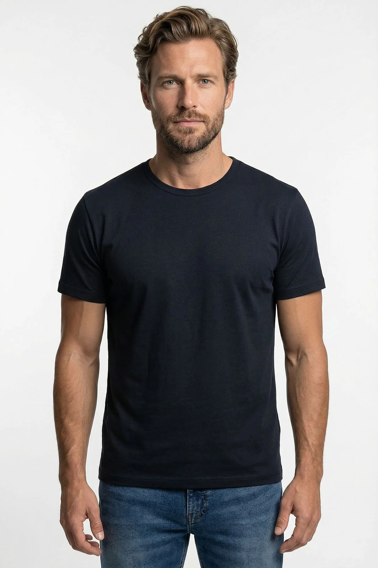 Sam - Basic T-shirt i tætstrikket kvalitet - Image 37