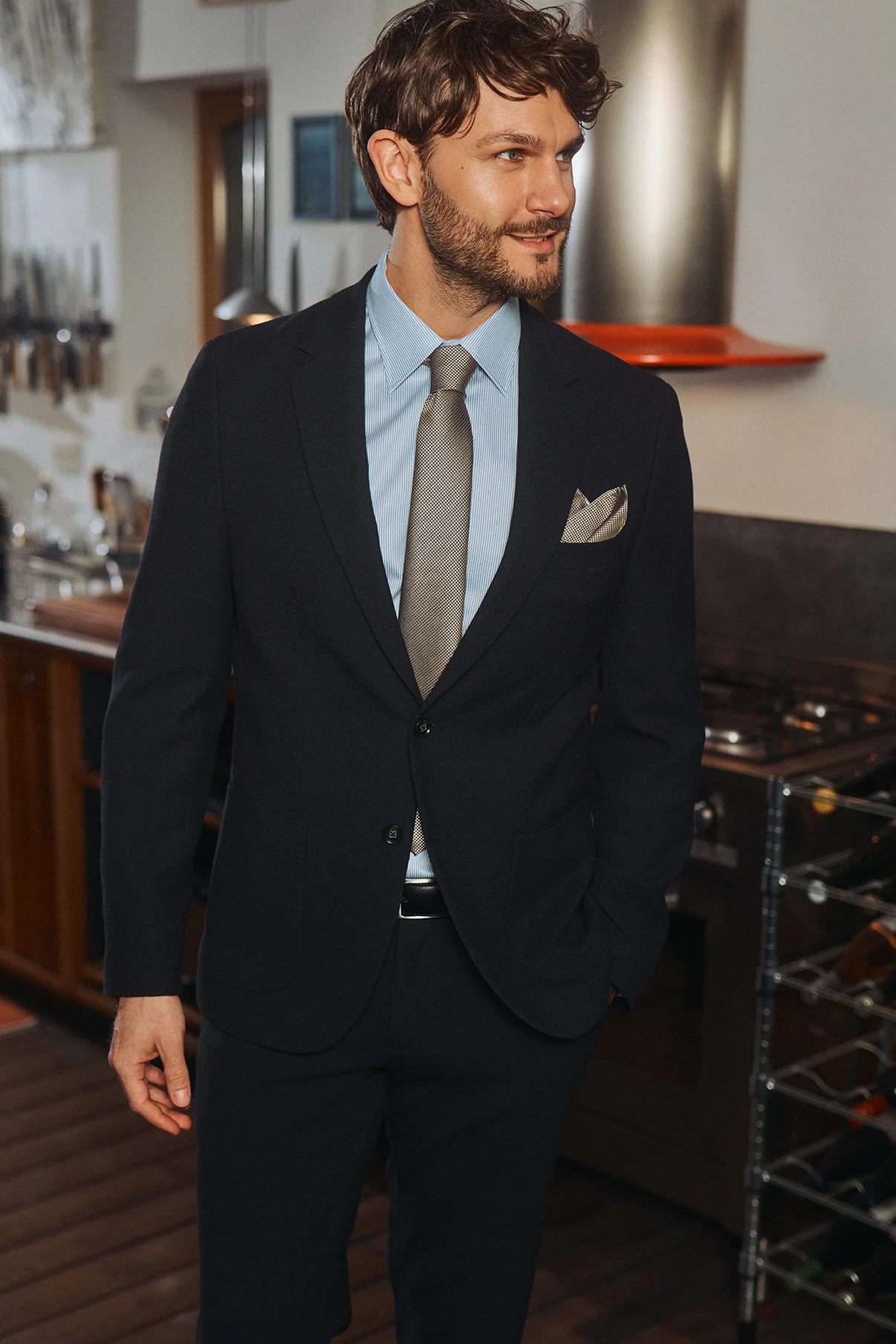 Lorenzo Jakkesæt - Blazer og Bukser i struktureret materiale - Image 2