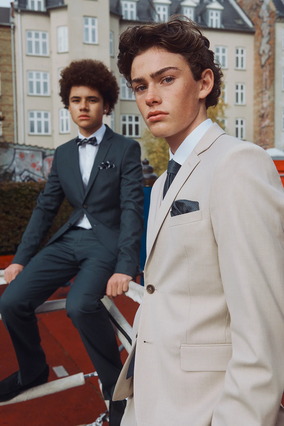 Marco junior jakkesæt - Klassisk blazer og bukser - Cornstalk - Image 3