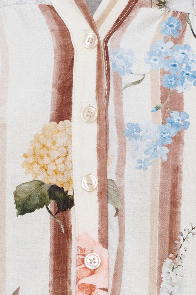 MdcJenni - Kortærmet kjole med blomstermotiv - Image 3