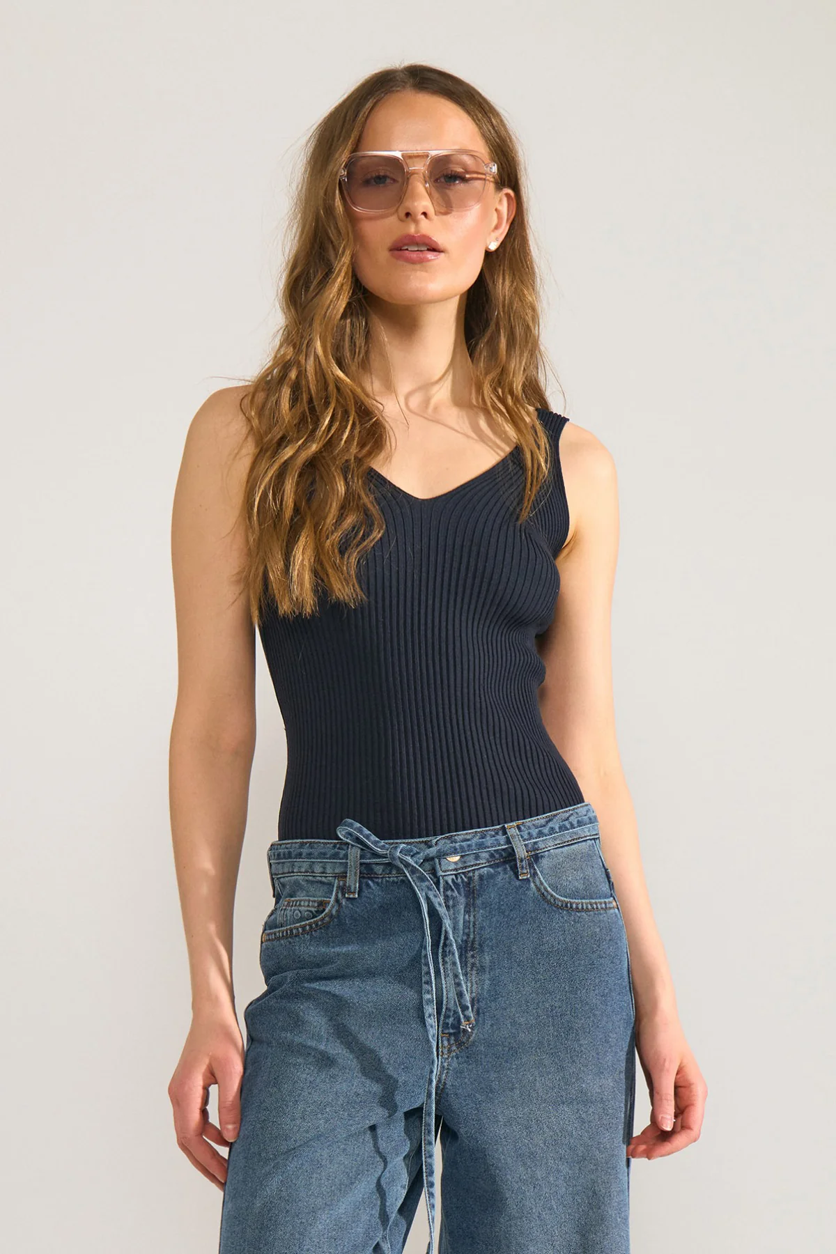 NUCERYS - Cropped top med ribstruktur - Image 3