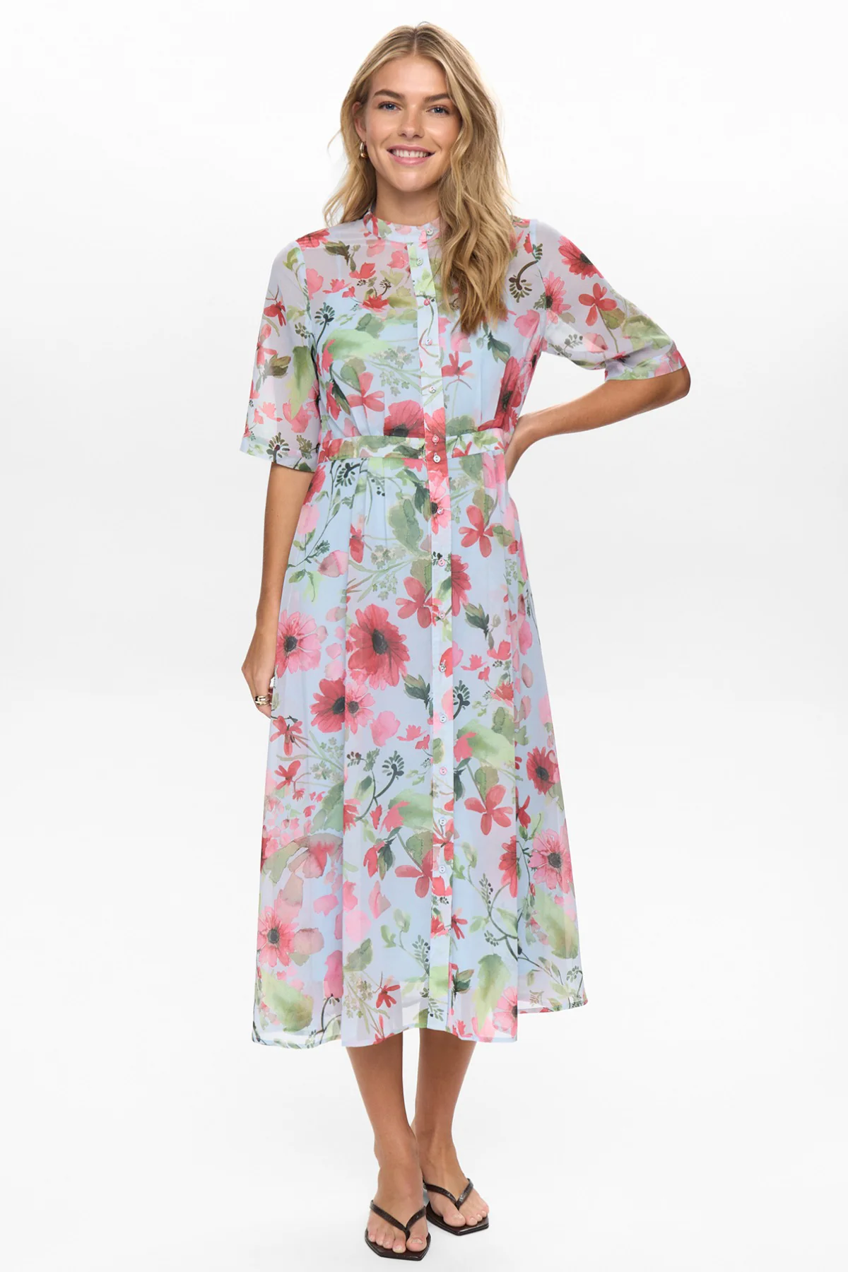 NUKYNDALL NEW - Kortærmet kjole med blomsterprint - Image 7