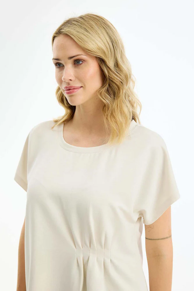Paloma - Kortærmet bluse med rynke detalje - Image 2