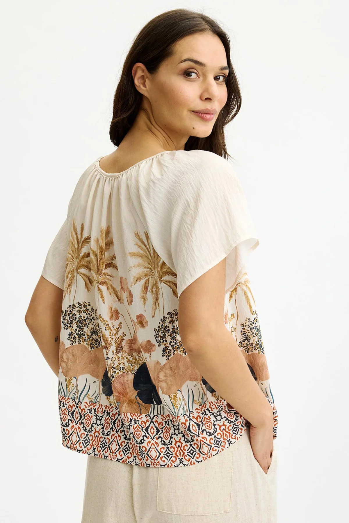 Pam - Bluse med rynket kravedetalje - Image 2