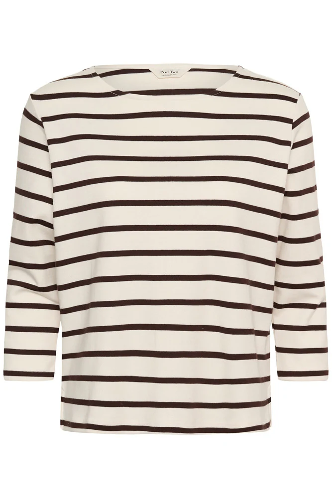 NelaPW TS - Stribet t-shirt med trekvartærmer - Image 13