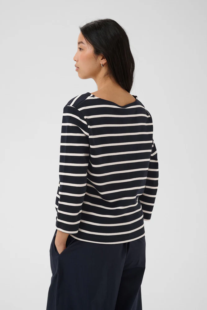 NelaPW TS - Stribet t-shirt med trekvartærmer - Image 16