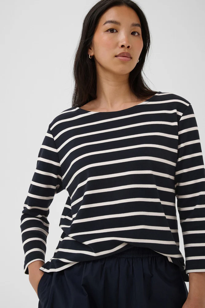 NelaPW TS - Stribet t-shirt med trekvartærmer - Image 17