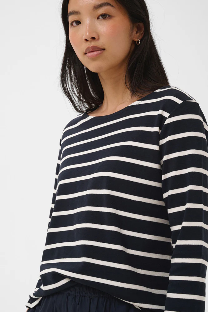 NelaPW TS - Stribet t-shirt med trekvartærmer - Image 18
